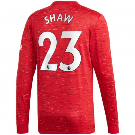 Billiga Fotbollströjor Manchester United Luke Shaw 23 Hemma tröja 2020/21 Långärmad